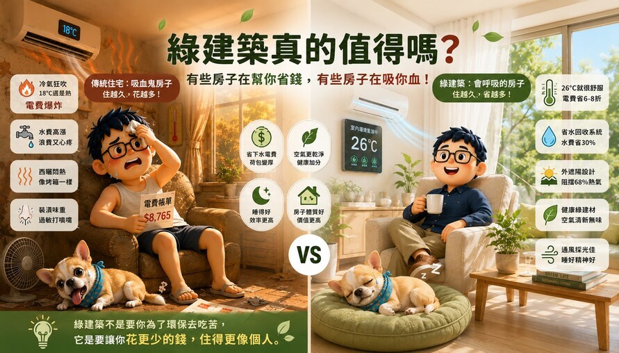綠建築真的省錢嗎？帳單跟身體反應最知道！