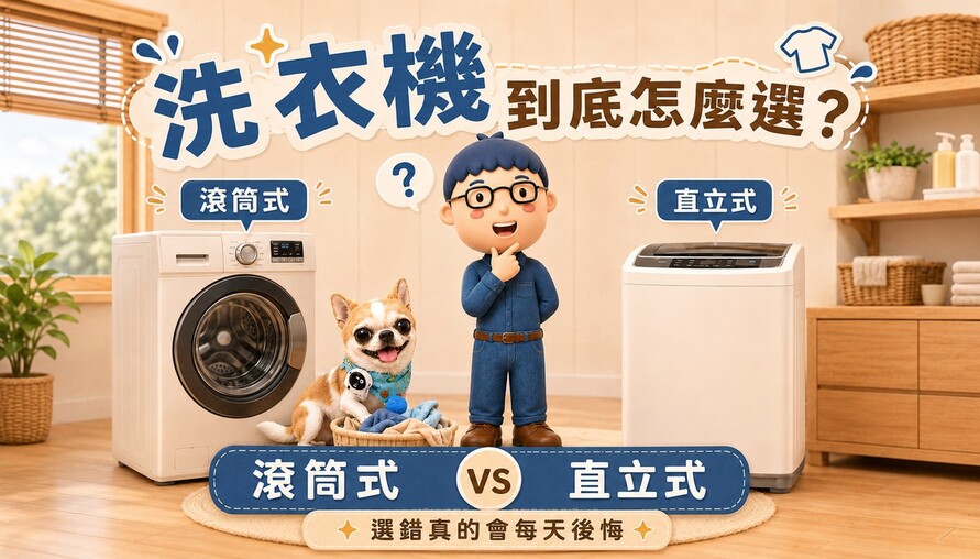 洗衣機到底怎麼選？滾筒式 vs 直立式，選錯真的會每天後悔