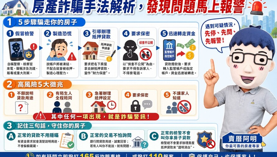 房產詐騙手法解析，發現問題馬上報警
