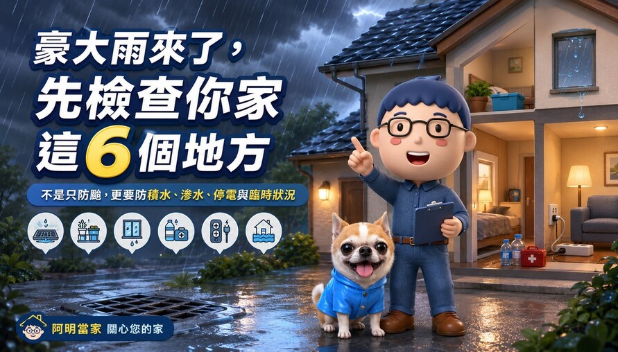 豪大雨來了，先檢查你家這6個地方