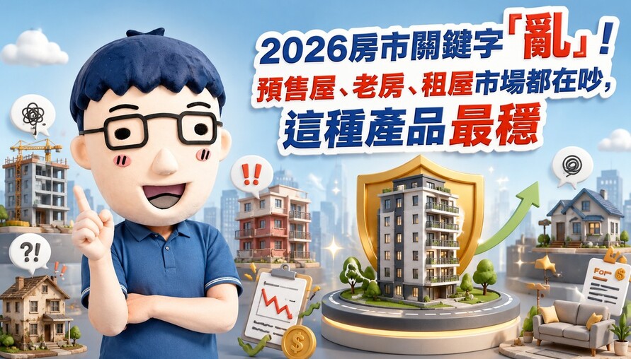 2026房市關鍵字「亂」！阿明：預售屋、老房、租屋市場都在吵，這種商品反而最穩