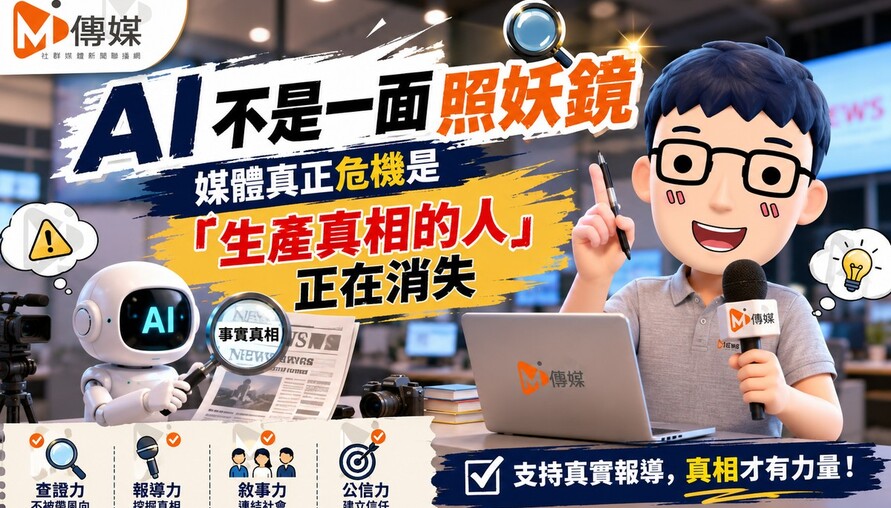 AI不是新聞業的敵人，而是一面照妖鏡：媒體真正危機是「生產真相的人」正在消失