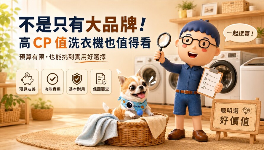 不是只有大品牌！高 CP 值洗衣機怎麼挑？先看這 5 件事