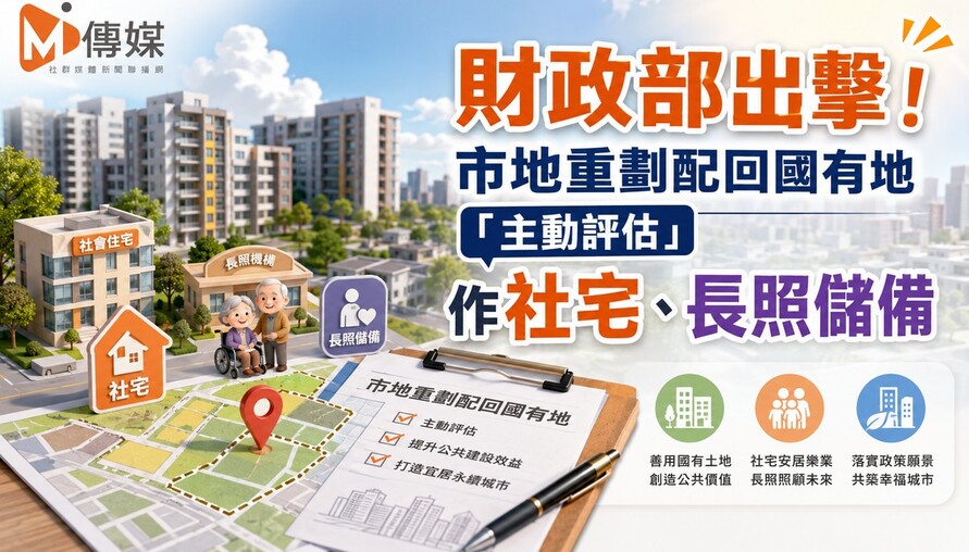 財政部出擊！市地重劃配回國有地「主動評估」作社宅、長照儲備