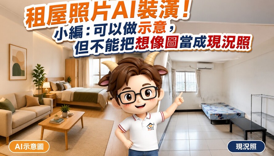 租屋照片是AI裝潢！小編：可以做示意，但不能把想像圖當成現況照