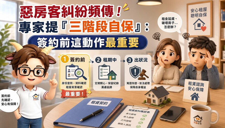 惡房客糾紛頻傳！小編傳授「三階段自保術」：簽約前這動作最關鍵