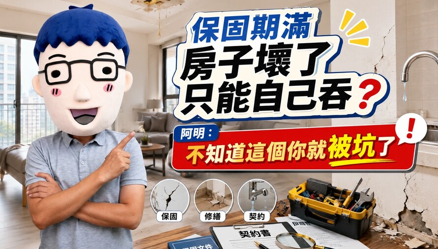 保固期滿房子壞了只能自己吞？阿明：不知道這個你就被坑了