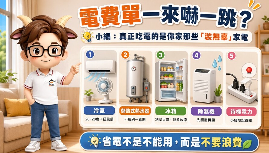 電費單一來嚇一跳？小編：真正吃電的是你家那些「裝無辜」家電