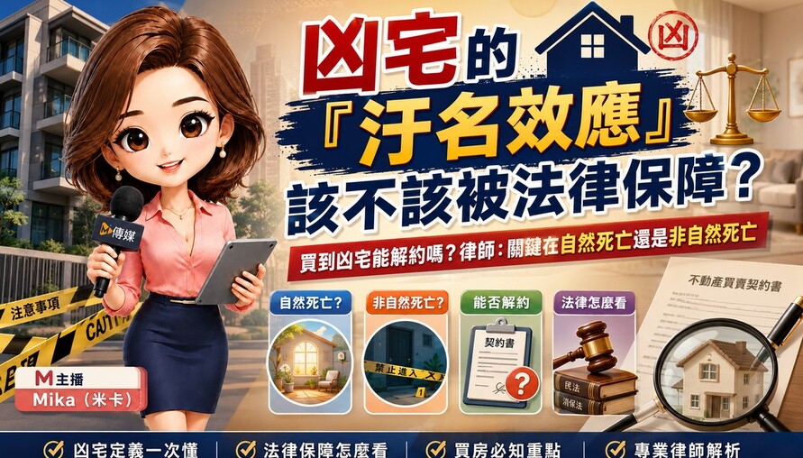 凶宅的「汙名效應」該不該被法律保障？買到凶宅能解約嗎？律師：關鍵在自然死亡還是非自然死亡