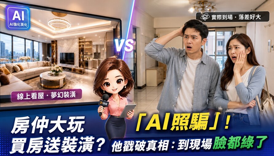 房仲大玩「AI照騙」！買房送裝潢？他戳破真相：到現場臉都綠了