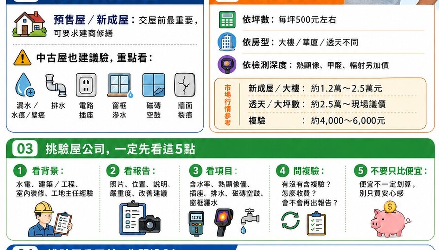驗屋公司怎麼挑？阿明：先看報告怎麼寫，再比價格