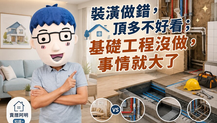 裝潢做錯，頂多不好看；基礎工程沒做，事情就大了