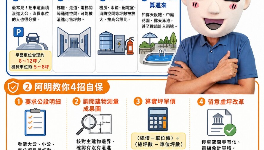 買房公設比懶人包｜權狀30坪不等於住30坪！車位、雨遮、公設怎麼看才不吃虧？