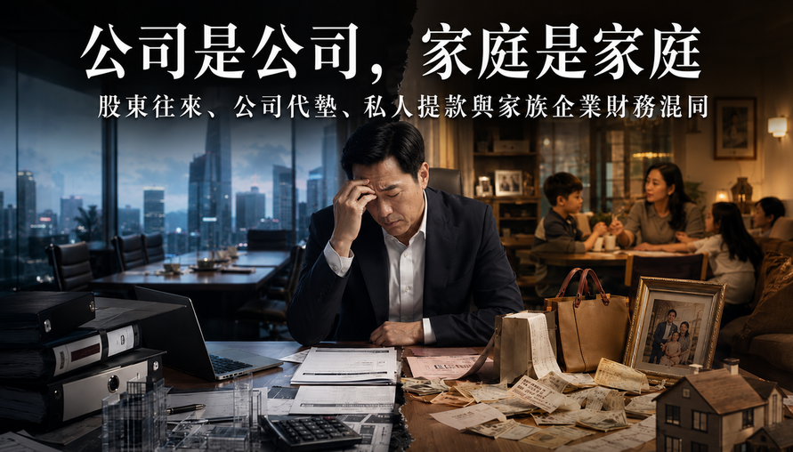 【 公司是公司家庭是家庭 】股東往來、公司代墊、私人提款與家族企業財務混同