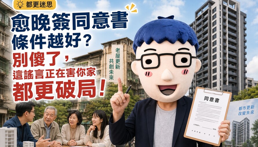 愈晚簽同意書條件越好？阿明：別傻了，這個謠言正在害你家都更破局！
