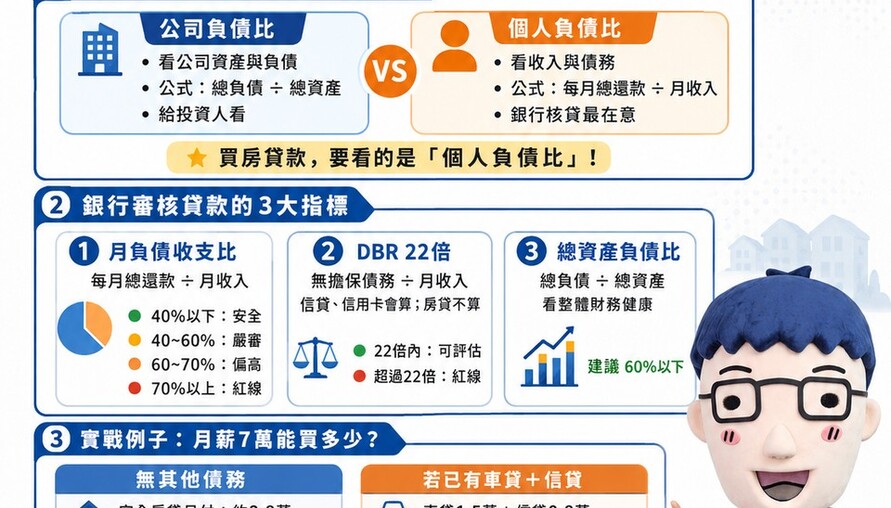 負債比懶人包｜銀行怎麼看你借不借得到錢？三大指標一次搞懂！