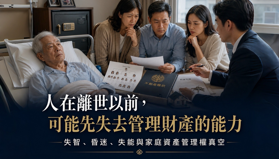 【人在離世以前可能先失去管理財產的能力】當所有權還在、決策中心先停止運作，正視「生前治理斷裂」的制度風險