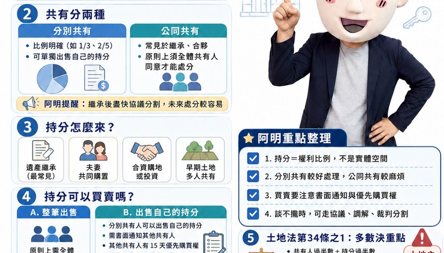 持分房地產懶人包｜繼承、合資、共有產權一次搞懂！