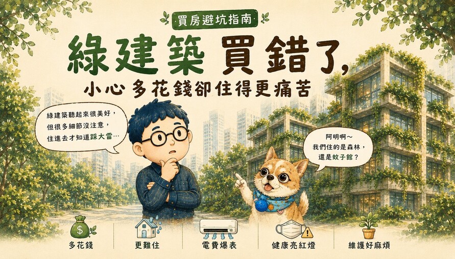 買房避坑指南~綠建築買錯了，小心多花錢卻住得更痛苦！