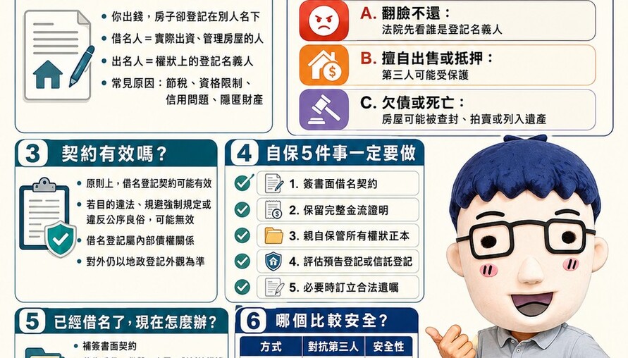 借名登記懶人包｜房子登記在別人名下，小心拿不回來！