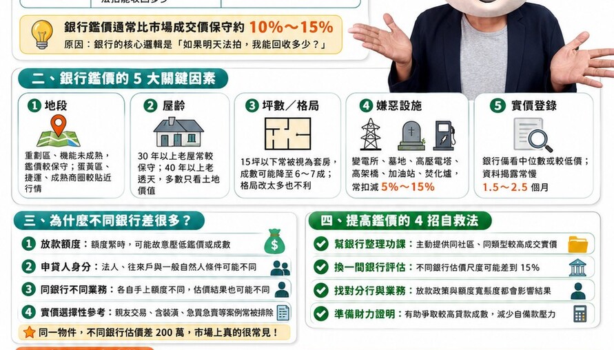 懶人包》銀行鑑價為何總是跟不上房價？阿明幫你一次搞懂！