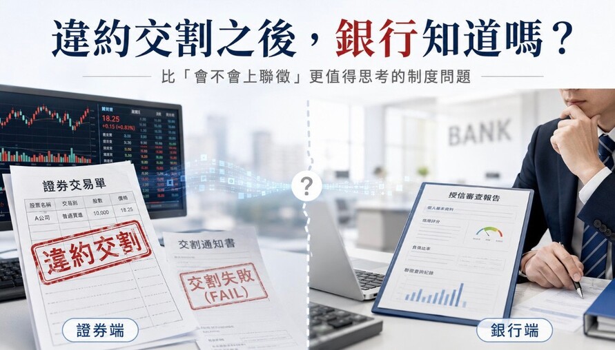 違約交割之後，銀行知道嗎？比「會不會上聯徵」更值得思考的制度問題