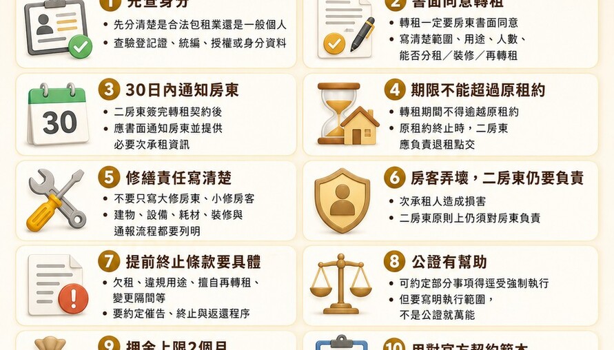 懶人包 房東出租給二房東懶人包！簽約前後重點一次搞懂