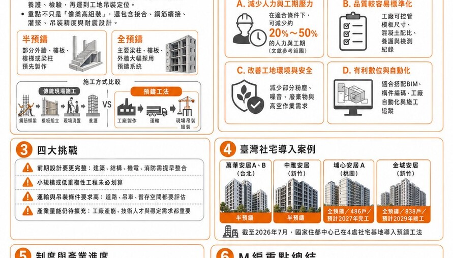 像組樂高一樣蓋房子！預鑄工法是什麼？ 優勢、限制與臺灣發展一次看懂