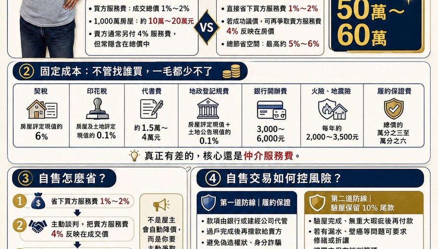 跟房仲買房 vs 跟自售屋主買房｜成本分析懶人包