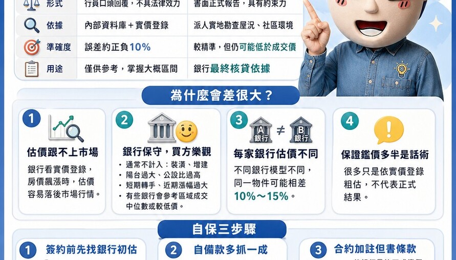 買房前簽約後房貸估價不同款｜銀行估價懶人包