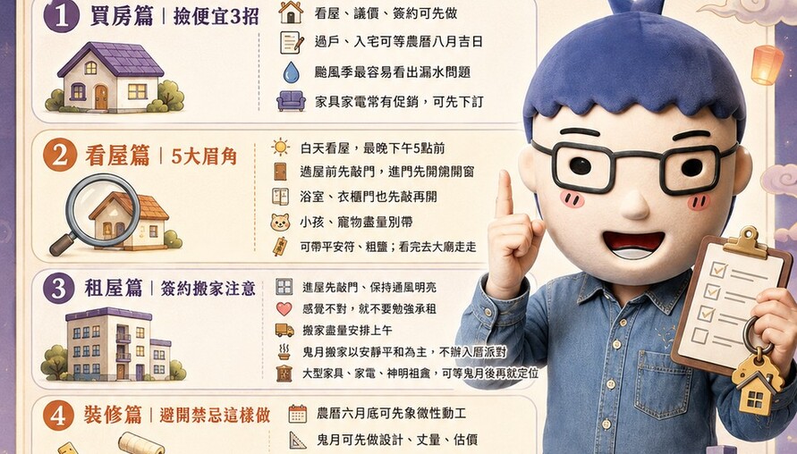 2026鬼月買屋/租屋/裝修全攻略！命理師：現在反而是「撿便宜」的好時機？