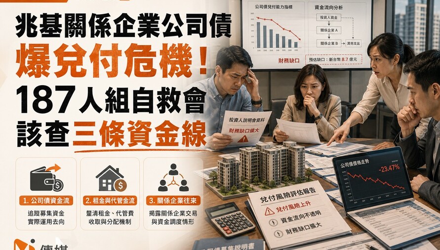 兆基關係企業公司債爆兌付危機！187人組自救會　該查三條資金線