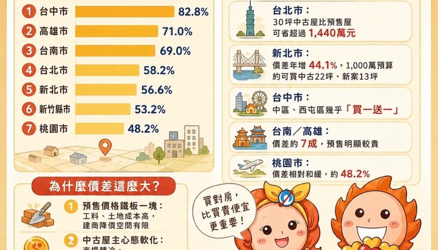 山哥看房市》預售與中古屋價差創七年新高！現在買中古屋「CP值」在歷史高點