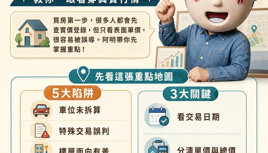 實價登錄解讀：5大陷阱與3大關鍵，教你一眼看穿真實行情