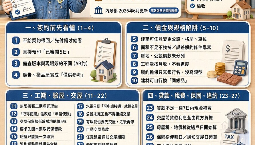 「這戶很搶手，不簽就沒了？」預售屋契約27大地雷懶人包！