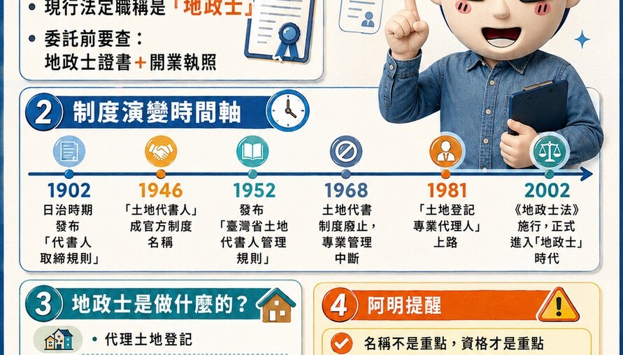 「代書」叫了百年卻不是法定職稱！從土地代書到地政士　專家：買房別只看招牌名稱