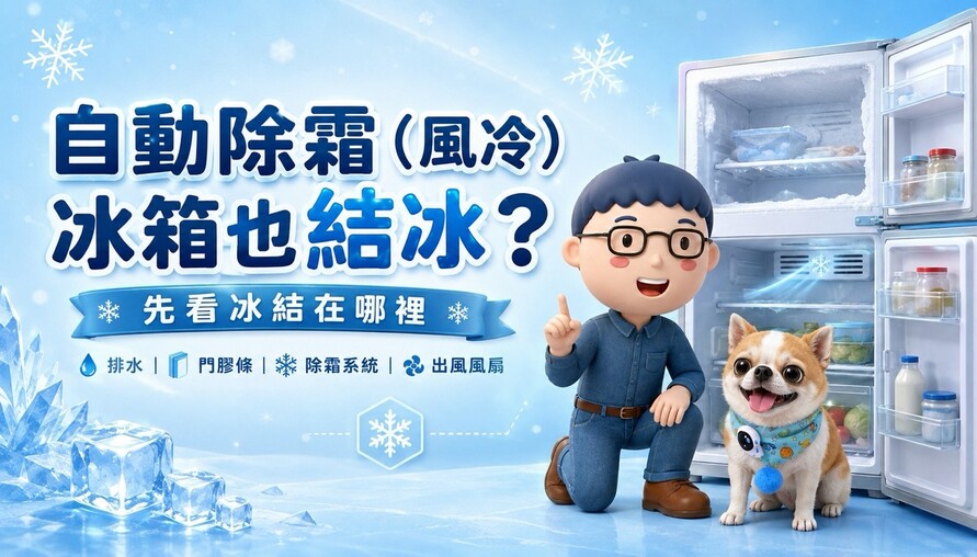 自動除霜（風冷）冰箱也會結冰？先看冰結在哪裡