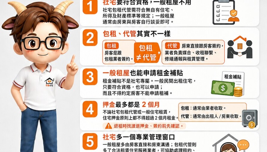 房客注意 租社宅跟一般租屋差在哪？5大重點一次看懂