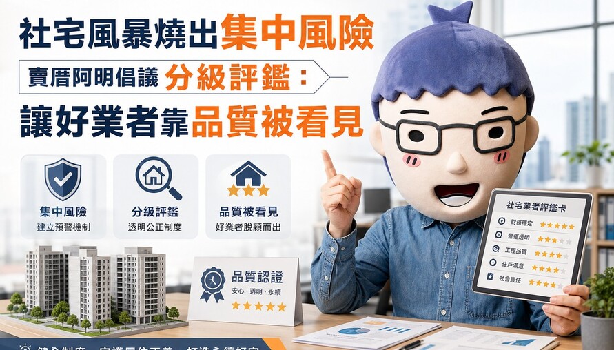 社宅風暴燒出集中風險　賣厝阿明倡議分級評鑑：讓好業者靠品質被看見