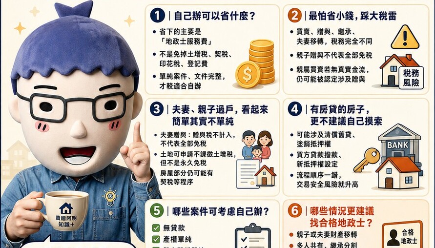 房子過戶真的要自己辦？省下代書費，可能多花更多錢　阿明提醒：複雜案件找合格地政士較安心