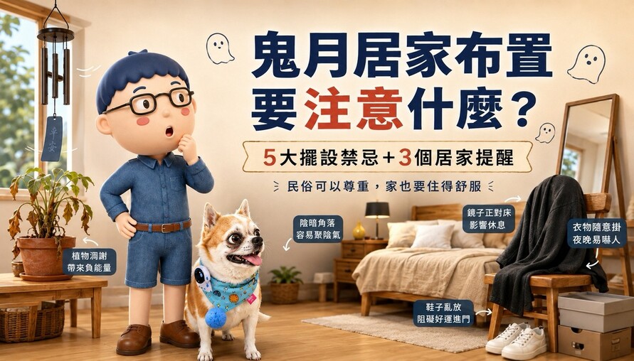 鬼月居家布置要注意什麼？5大擺設禁忌＋3個居家提醒