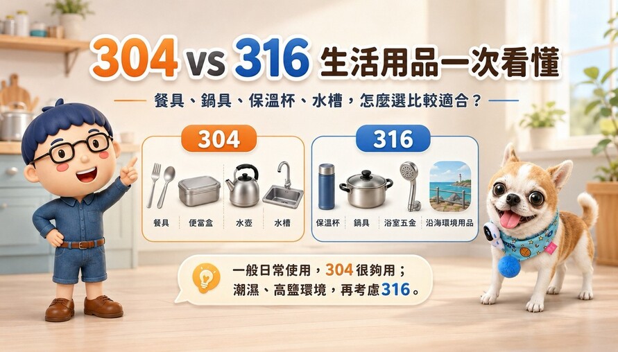 304跟316到底差在哪？生活中的不鏽鋼用品，一次看懂怎麼選