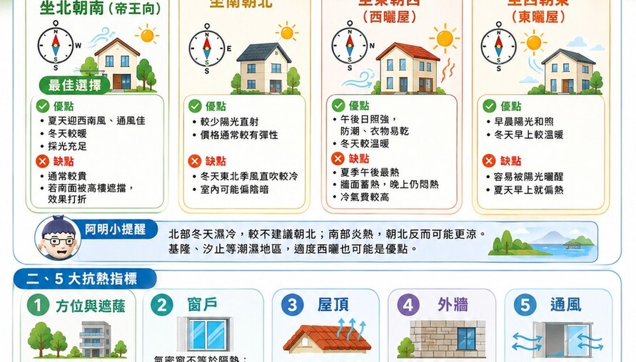 夏天買房不想變「烤箱屋」？阿明教你5招避雷＋座向優缺點一次看懂