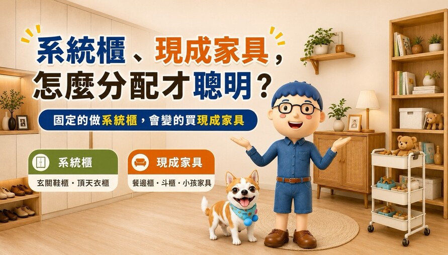 系統櫃不是做越多越好！哪些地方值得訂製、哪些買現成更實用？