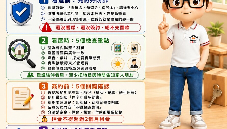 開學季租屋懶人包》每2個學生就有1人校外租屋！崔媽媽教8大避雷重點，別讓「看屋金」騙走你的生活費