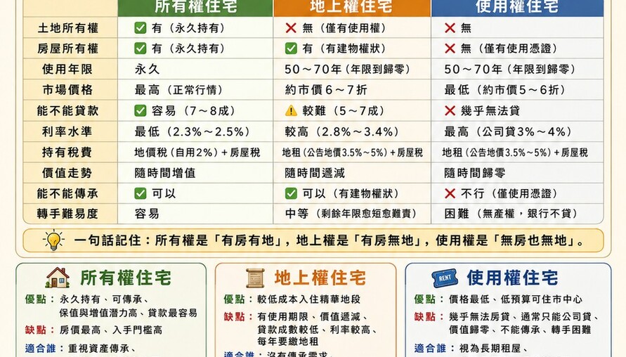 所有權、地上權、使用權一次搞懂！買房前先看這篇，別讓「便宜」變「吃虧」