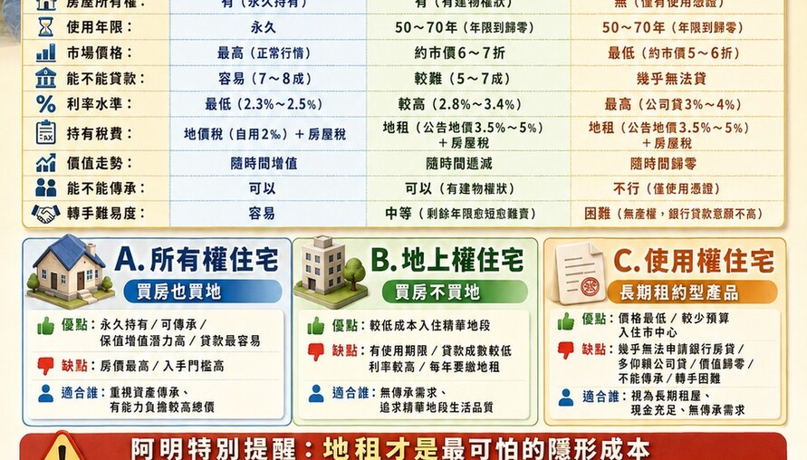 所有權、地上權、使用權一次搞懂！買房前先看這篇，別讓「便宜」變「吃虧」