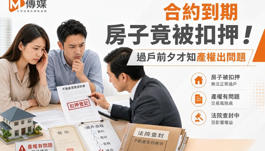 合約到期房子竟被扣押！過戶前夕才知產權出問題 專家：賣方違約，買方可求償