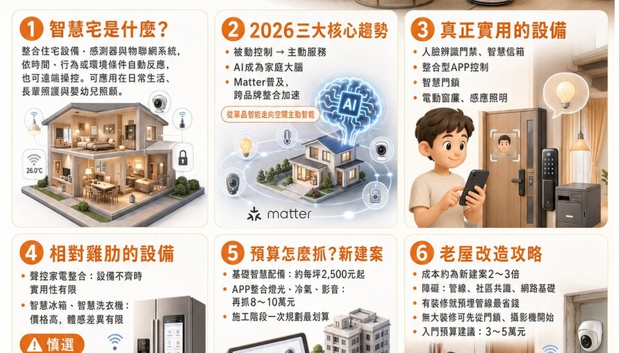 從加分項變標配！2026智慧宅懶人包：6大攻略一次看懂