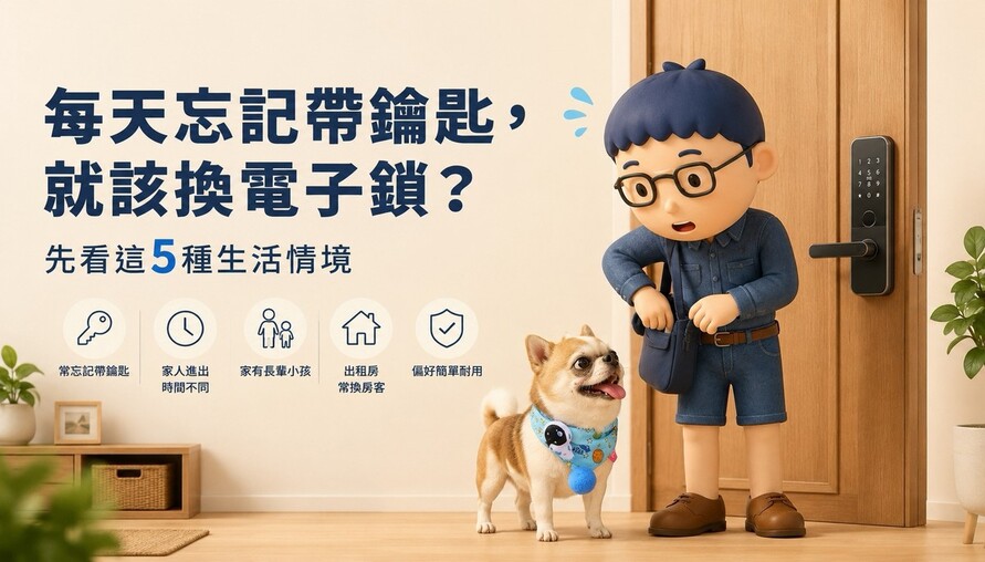 每天忘記帶鑰匙，就該換電子鎖？先看這5種生活情境